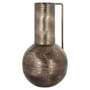 Černá kovová váza Richmond Leia 21 cm