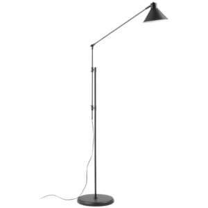 Černá kovová stojací lampa Kave Home Dione 220 cm