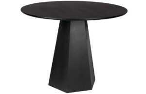 Černý kulatý jasanový jídelní stůl ZUIVER PILAR 100 cm