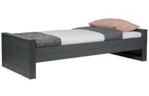 Hoorns Tmavě šedá borovicová postel Koben 90x200 cm