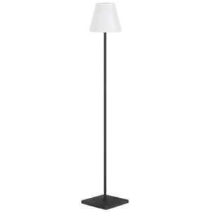 Bílá plastová zahradní stojací LED lampa Kave Home Amaray II. 150 cm