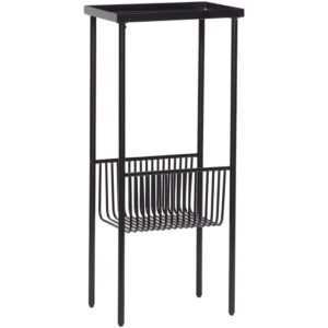 Černý kovový odkládací stolek Hübsch Eyrie 43x30 cm