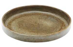 Hnědý keramický dezertní talíř Kave Home Serni 18