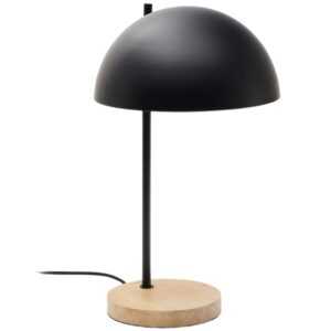 Černá kovová stolní lampa Kave Home Catlar