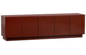 Hoorns Červený dřevěný TV stolek Darin 180 x 40 cm