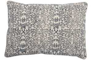 Černo-béžový bavlněný polštář Bloomingville Jesi 40 x 60 cm