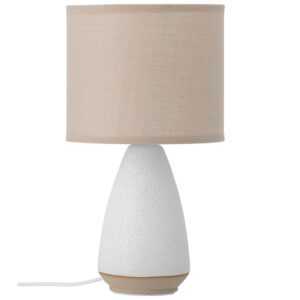Bílo-béžová kameninová stolní lampa Bloomingville Paprica