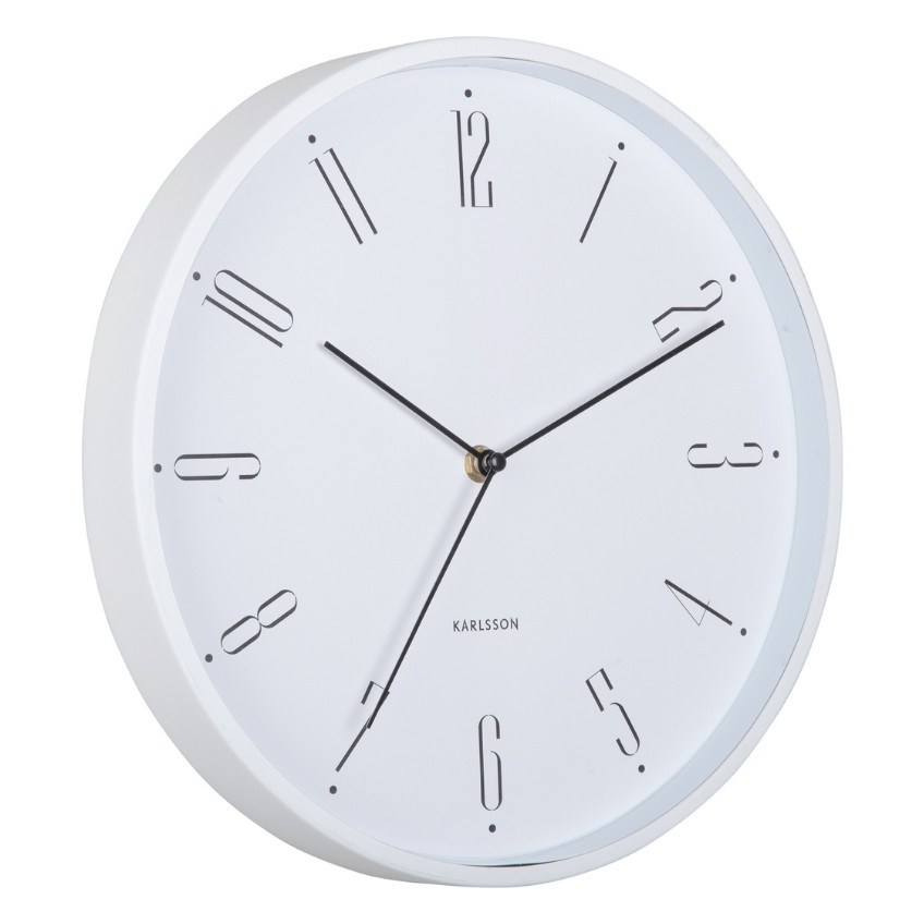 Time for home Bílé nástěnné hodiny Grand 30 cm