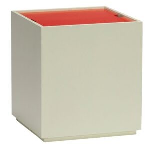 Zeleno-červený dřevěný úložný box Hübsch Vault 40 x 40 cm