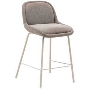 Světle hnědá čalouněná barová židle Kave Home Aimin 65 cm