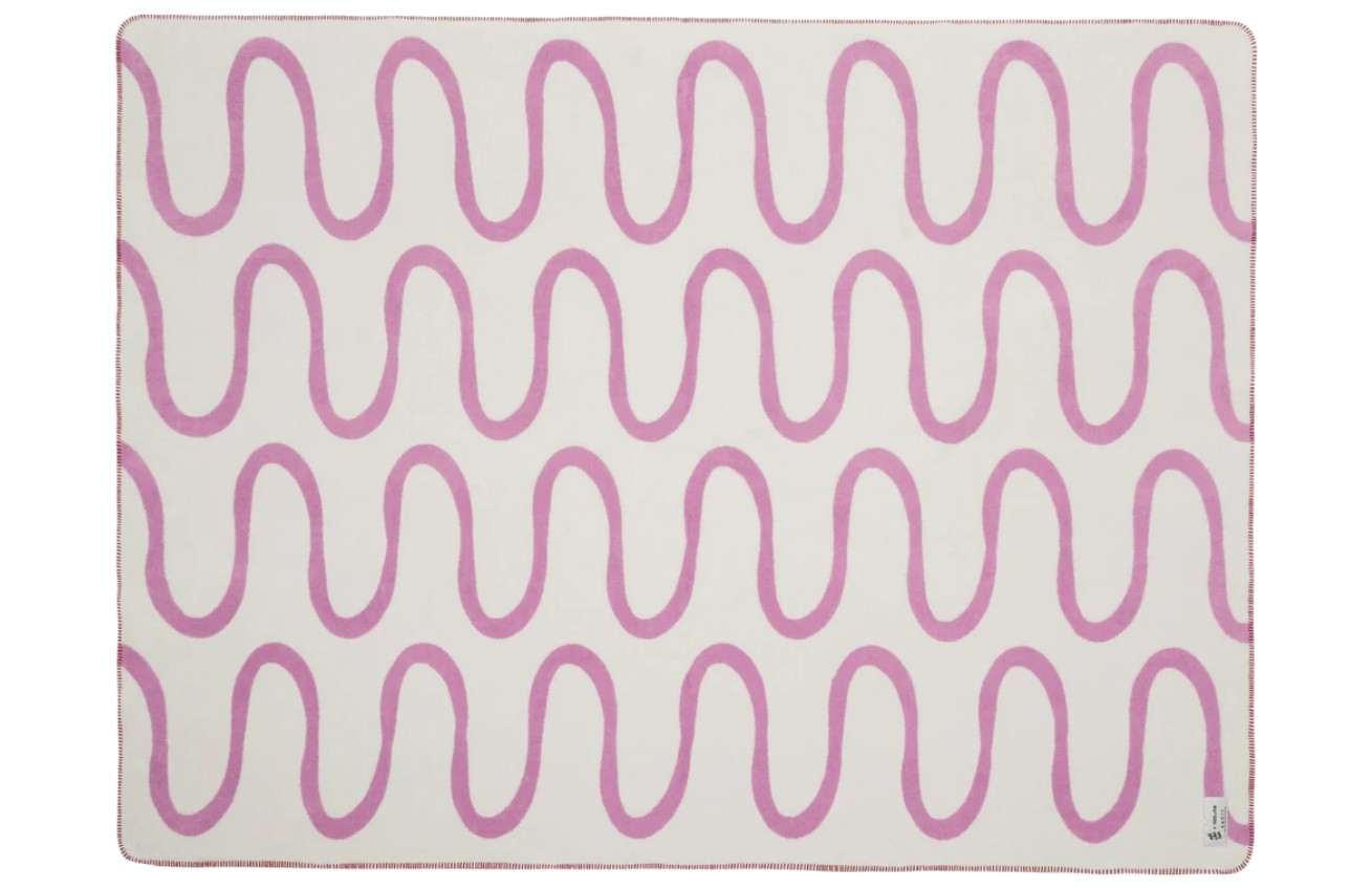 noo.ma Béžovo-fialový pléd Swirl 200 x 150 cm