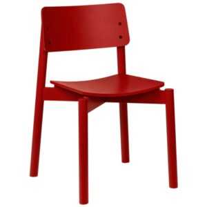 noo.ma Červená dřevěná jídelní židle Wem