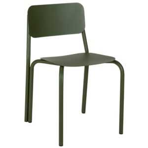 noo.ma Zelená kovová jídelní židle Kei