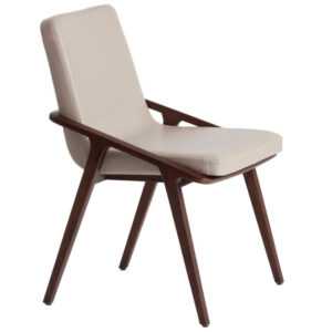 Béžová koženková jídelní židle Angel Cerdá No. 4019