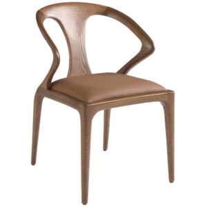 Hnědá koženková židle Angel Cerdá No. 4137