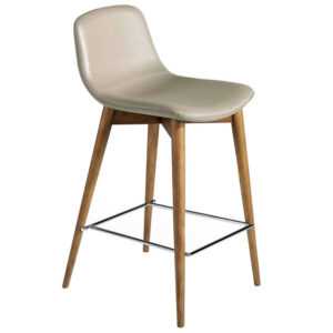 Béžová koženková barová židle Angel Cerdá No. 4044