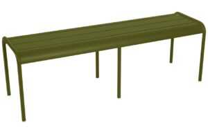 Zelená kovová lavice Fermob Luxembourg 145 cm - odstín pesto