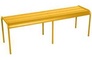 Žlutá kovová lavice Fermob Luxembourg 145 cm