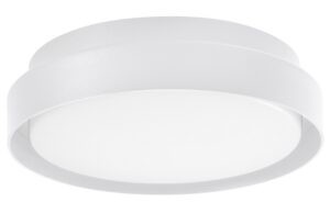 Bílé kovové venkovní stropní LED světlo Nova Luce Oliver 27 cm