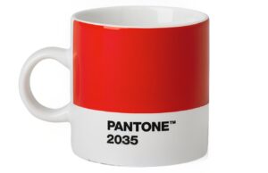 Červený porcelánový hrnek Pantone Red 2035 120 ml