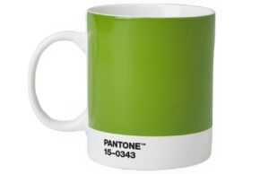 Zelený porcelánový hrnek Pantone Green 15-0343 375 ml