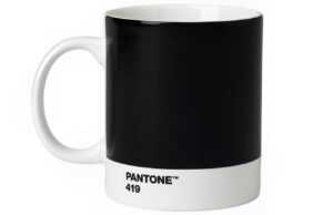 Černý porcelánový hrnek Pantone Black 419 375 ml