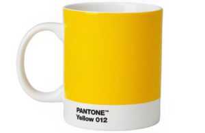 Žlutý porcelánový hrnek Pantone Yellow 012 375 ml