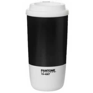 Antracitově šedý cestovní hrnek Pantone Anthracite 19-4007 400 ml