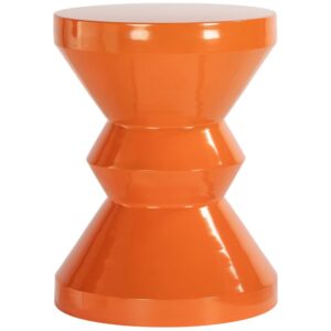 Oranžový kovový odkládací stolek Richmond Diablo 35 cm
