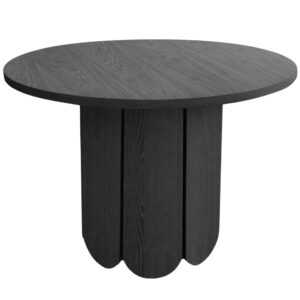 Černý dubový jídelní stůl Woodman Soft 98 cm