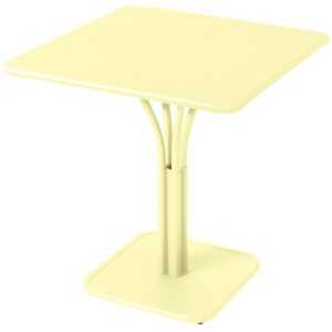 Citronově žlutý kovový stůl Fermob Luxembourg Pedestal 71 x 71 cm