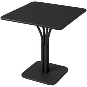 Černý kovový stůl Fermob Luxembourg Pedestal 71 x 71 cm