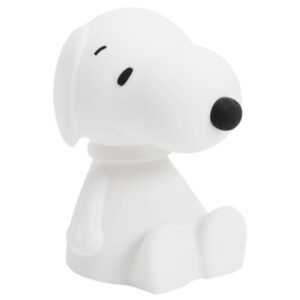 Bílá plastová dětská LED lampa Mr. Maria Snoopy 22 cm