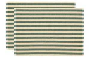 Södahl Set dvou zelených prostírání Stripe 48 x 33 cm