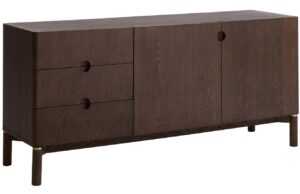 Tmavá dubová komoda Unique Furniture Arun 160 x 45