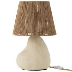 Béžová kameninová stolní lampa J-line Jute